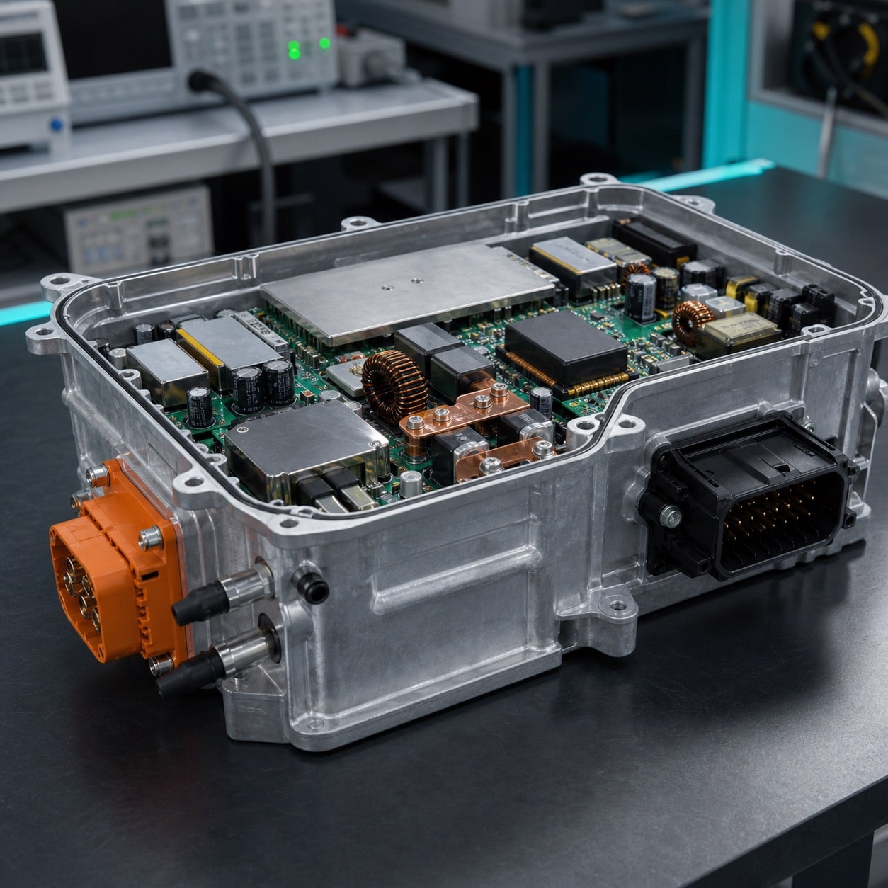 Joulepoint onboard EV charger module with liquid-cooled cold plate
